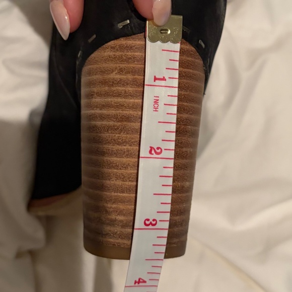 Dolce Vita Noa Peep Toe block heel bootie black 7.5 - Picture 7 of 10